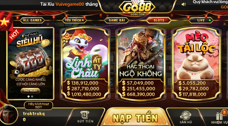 Tận Hưởng Những Vòng Quay Nổ Hũ Go88 Đỉnh Cao Mang Về Khoản Thưởng Lớn